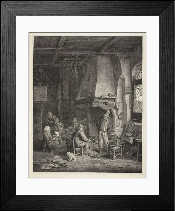 Framed Print : Interior, called The Skaters, c. 1655. Creator: Cornelis de Visscher. Interior, called The Skaters, c. 1655. Creator: Cornelis de Visscher Framed Print : Interior, called The Skaters, c. 1655. Creator: Cornelis de Visscher. Interior, called The Skaters, c. 1655. Creator: Cornelis de Visscher
