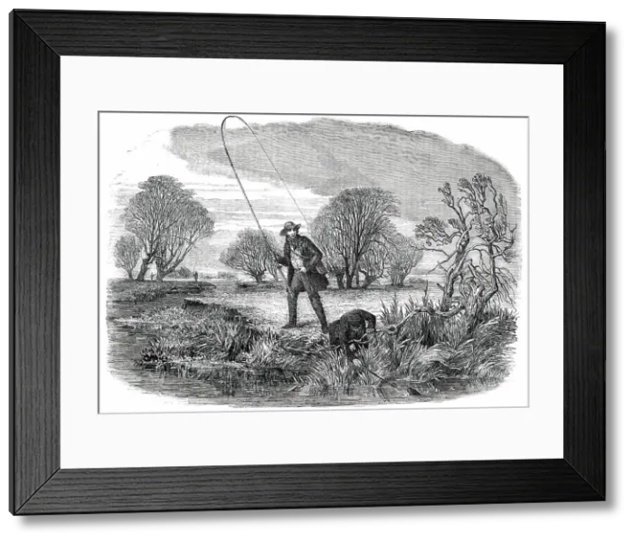 Framed Print : Trolling for Jack - drawn by Duncan, 1850. Creator: Unknown Framed Print : Trolling for Jack - drawn by Duncan, 1850. Creator: Unknown