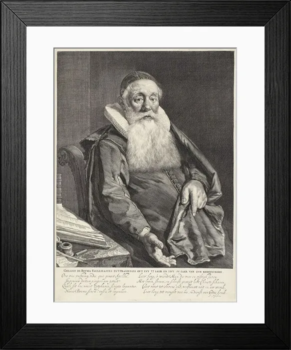 Framed Print : Gellius de Bouma, n.d. Creator: Cornelis de Visscher Framed Print : Gellius de Bouma, n.d. Creator: Cornelis de Visscher