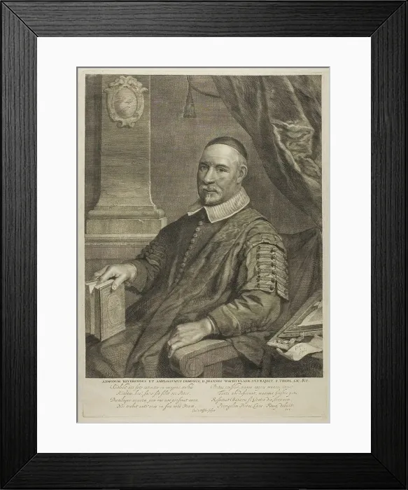 Framed Print : Rev. D. Johannes Wachterlaer of Utrecht, n.d. Creator: Cornelis de Visscher Framed Print : Rev. D. Johannes Wachterlaer of Utrecht, n.d. Creator: Cornelis de Visscher