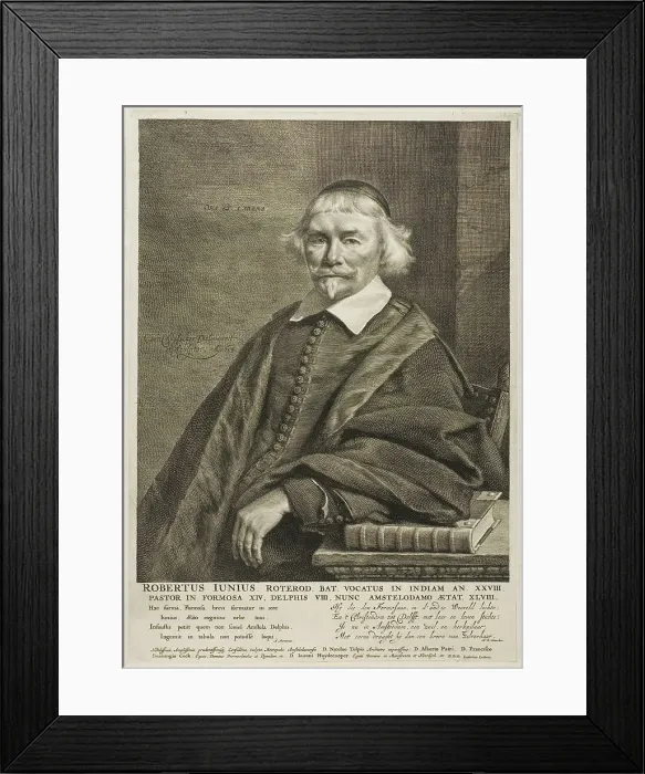 Framed Print : Robert Junius, n.d. Creator: Cornelis de Visscher Framed Print : Robert Junius, n.d. Creator: Cornelis de Visscher