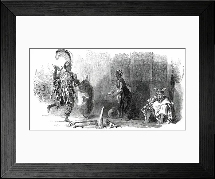 Framed Print : The African Exhibition, at the Cosmorama, Regent-Street, 1850. Creator: Unknown Framed Print : The African Exhibition, at the Cosmorama, Regent-Street, 1850. Creator: Unknown
