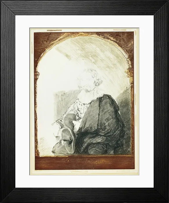 Framed Print : Portrait of a Man in an Arm Chair... published 1821. Creator: Christian Josi Framed Print : Portrait of a Man in an Arm Chair... published 1821. Creator: Christian Josi