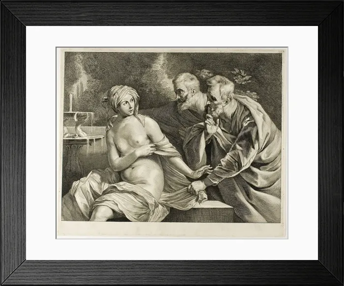 Framed Print : Susanna and the Elders, n.d. Creator: Cornelis de Visscher Framed Print : Susanna and the Elders, n.d. Creator: Cornelis de Visscher