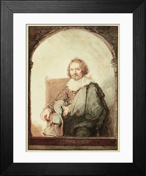 Framed Print : Portrait of a Man in an Arm Chair... published 1821. Creator: Christian Josi Framed Print : Portrait of a Man in an Arm Chair... published 1821. Creator: Christian Josi
