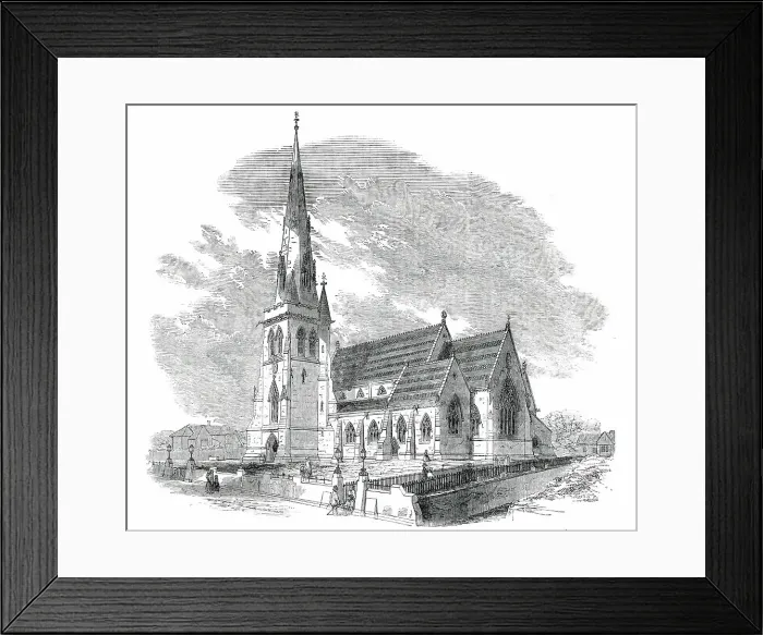 Framed Print : New Church of St. Edward, at Romford - Consecrated on Thursday, September 19th, 1850. Creator: Unknown Framed Print : New Church of St. Edward, at Romford - Consecrated on Thursday, September 19th, 1850. Creator: Unknown