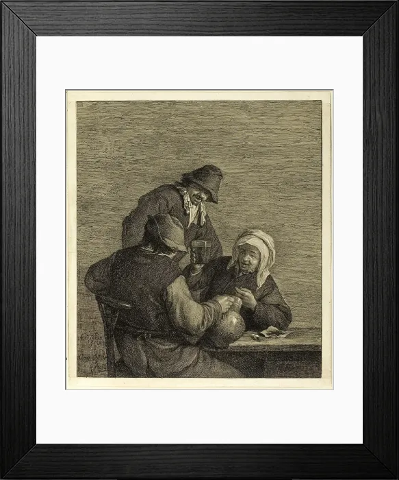 Framed Print : The Topers, n.d. Creator: Cornelis de Visscher Framed Print : The Topers, n.d. Creator: Cornelis de Visscher