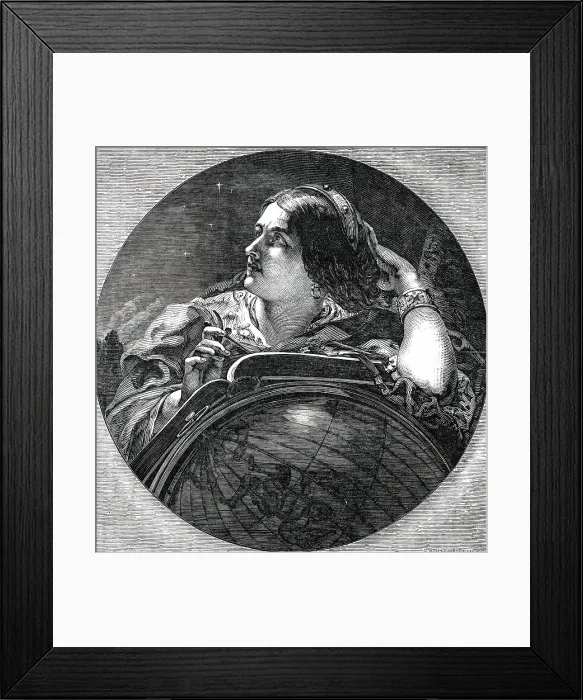 Framed Print : Astronomy - painted by J. Sant, 1850. Creator: Unknown Framed Print : Astronomy - painted by J. Sant, 1850. Creator: Unknown