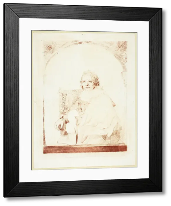 Framed Print : Portrait of a Man in an Arm Chair... published 1821. Creator: Christian Josi Framed Print : Portrait of a Man in an Arm Chair... published 1821. Creator: Christian Josi