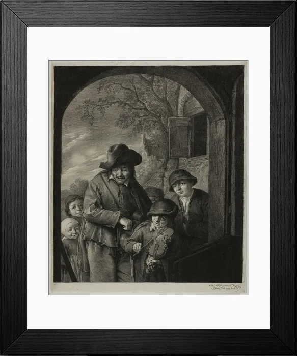 Framed Print : Village Musicians, 1648 / 58. Creator: Cornelis de Visscher Framed Print : Village Musicians, 1648 / 58. Creator: Cornelis de Visscher