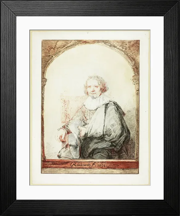Framed Print : Portrait of a Man in an Arm Chair... published 1821. Creator: Christian Josi Framed Print : Portrait of a Man in an Arm Chair... published 1821. Creator: Christian Josi