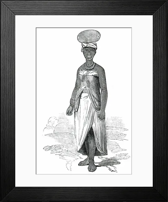 Framed Print : Kaffir Woman, 1850. Creator: Unknown Framed Print : Kaffir Woman, 1850. Creator: Unknown