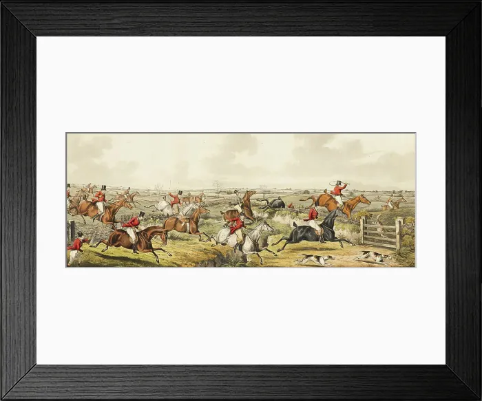 Framed Print : The First Ten Minutes, plate two from The Leicestershire Hunt, published 1825. Creator: John Dean Paul Framed Print : The First Ten Minutes, plate two from The Leicestershire Hunt, published 1825. Creator: John Dean Paul