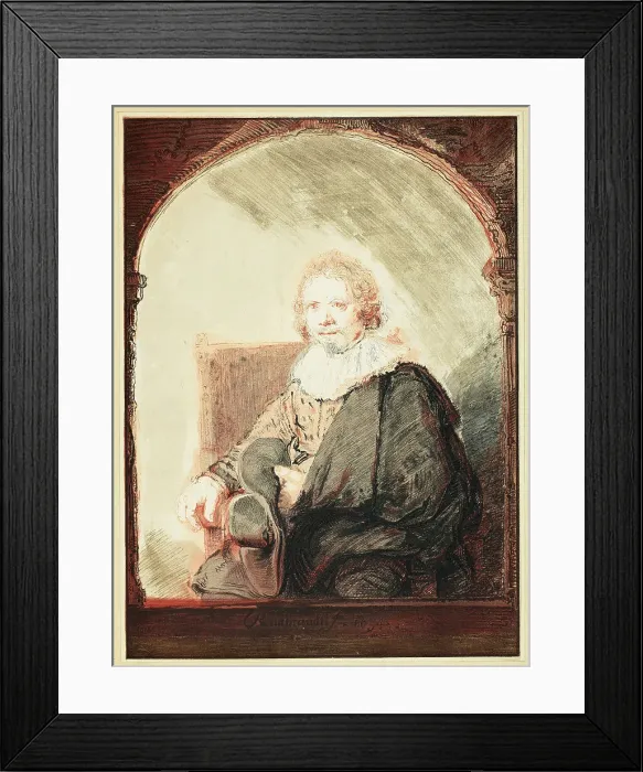 Framed Print : Portrait of a Man in an Arm Chair... published 1821. Creator: Christian Josi Framed Print : Portrait of a Man in an Arm Chair... published 1821. Creator: Christian Josi