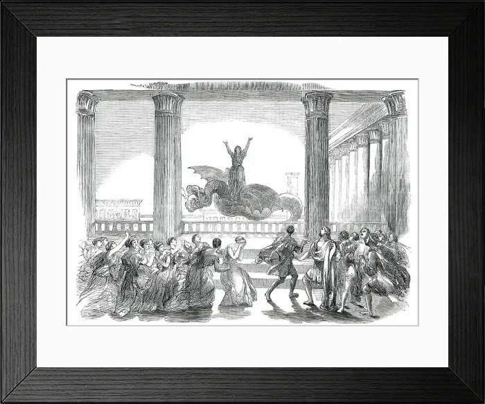 Framed Print : Scene (the last) from the opera of Medea, 1850. Creator: Unknown. Scene (the last) from the opera of Medea, 1850. Creator: Unknown Framed Print : Scene (the last) from the opera of Medea, 1850. Creator: Unknown. Scene (the last) from the opera of Medea, 1850. Creator: Unknown