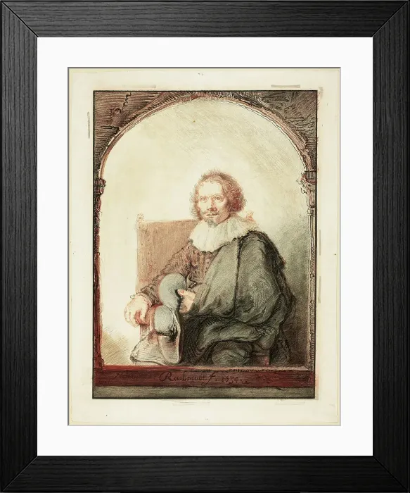 Framed Print : Portrait of a Man in an Arm Chair... published 1821. Creator: Christian Josi Framed Print : Portrait of a Man in an Arm Chair... published 1821. Creator: Christian Josi