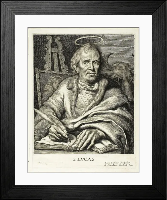 Framed Print : Saint Luke, 1650. Creator: Cornelis de Visscher Framed Print : Saint Luke, 1650. Creator: Cornelis de Visscher