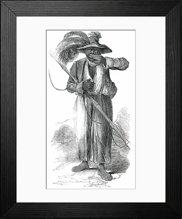 Framed Print : Cape Waggoner taking Snuff, 1850. Creator: Unknown Framed Print : Cape Waggoner taking Snuff, 1850. Creator: Unknown
