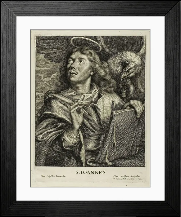 Framed Print : Saint John, n.d. Creator: Cornelis de Visscher Framed Print : Saint John, n.d. Creator: Cornelis de Visscher