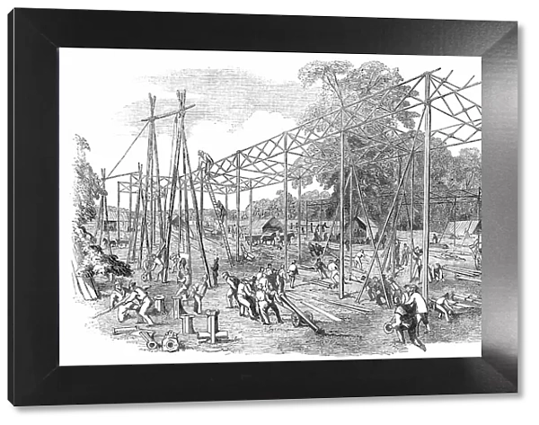 Great Exhibition of 1851 - Progress of the Building in Hyde Park, 1850. Creator: Unknown
