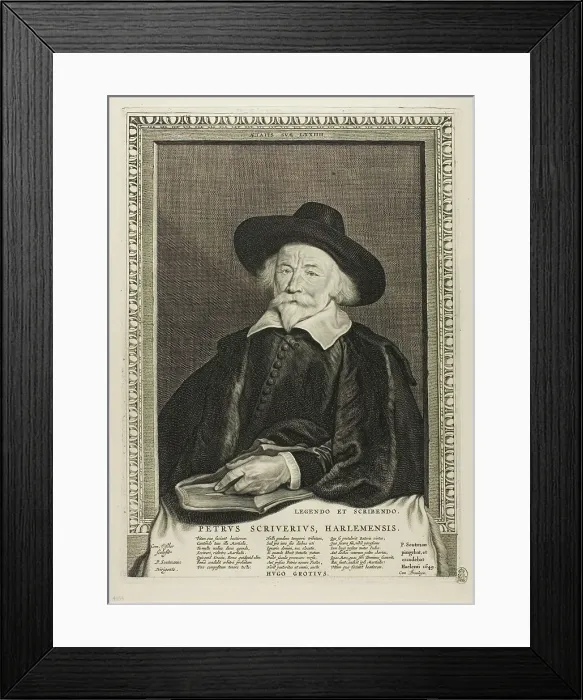 Framed Print : Peter Scriverius, from Quatuor Personae, 1649. Creator: Cornelis de Visscher Framed Print : Peter Scriverius, from Quatuor Personae, 1649. Creator: Cornelis de Visscher