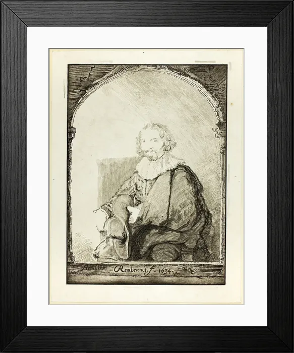 Framed Print : Portrait of a Man in an Arm Chair... published 1821. Creator: Christian Josi Framed Print : Portrait of a Man in an Arm Chair... published 1821. Creator: Christian Josi