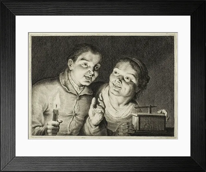 Framed Print : The Mousetrap, c. 1655. Creator: Cornelis de Visscher Framed Print : The Mousetrap, c. 1655. Creator: Cornelis de Visscher