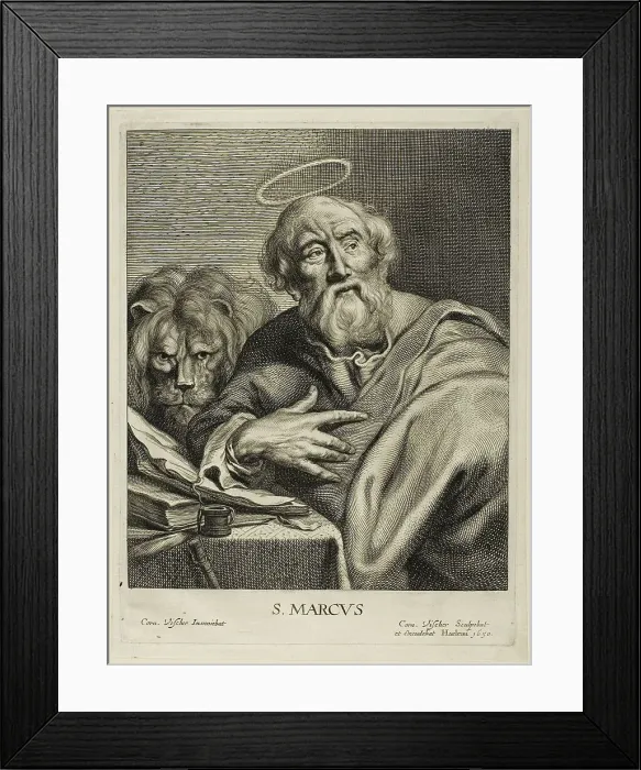 Framed Print : Saint Mark, n.d. Creator: Cornelis de Visscher Framed Print : Saint Mark, n.d. Creator: Cornelis de Visscher