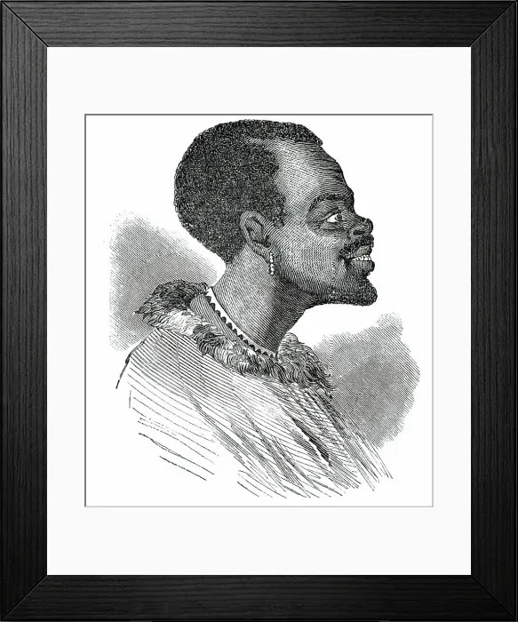 Framed Print : Amakosa Fingoe Man, 1850. Creator: Unknown Framed Print : Amakosa Fingoe Man, 1850. Creator: Unknown