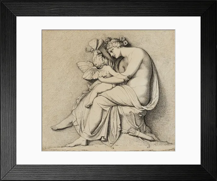 Framed Print : Venus and Cupid, 1789. Creator: John Deare Framed Print : Venus and Cupid, 1789. Creator: John Deare