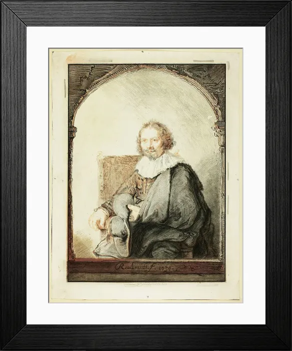 Framed Print : Portrait of a Man in an Arm Chair... published 1821. Creator: Christian Josi Framed Print : Portrait of a Man in an Arm Chair... published 1821. Creator: Christian Josi