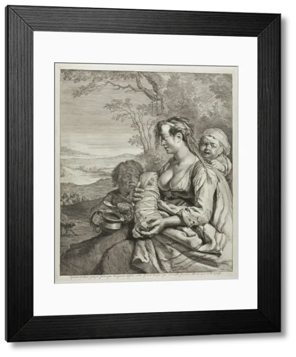 Framed Print : The Bohemian Woman, 1651 / 58. Creator: Cornelis de Visscher Framed Print : The Bohemian Woman, 1651 / 58. Creator: Cornelis de Visscher