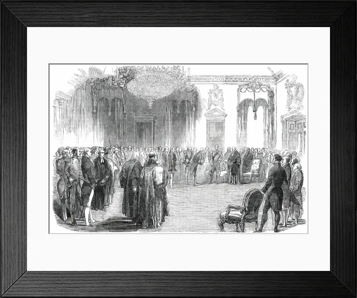 Framed Print : The Great Exhibition of 1851- Levee at the Mansion-House, on Thursday, 1850. Creator: Unknown Framed Print : The Great Exhibition of 1851- Levee at the Mansion-House, on Thursday, 1850. Creator: Unknown