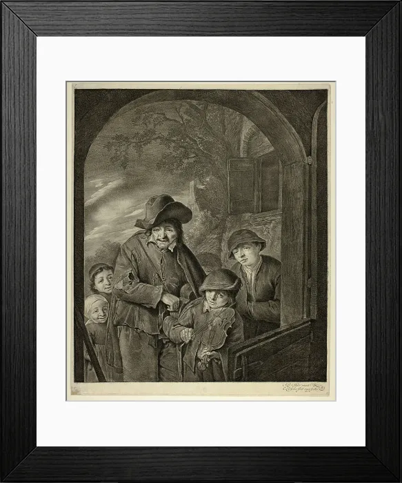Framed Print : Strolling Musicians, 1648 / 58. Creator: Cornelis de Visscher Framed Print : Strolling Musicians, 1648 / 58. Creator: Cornelis de Visscher