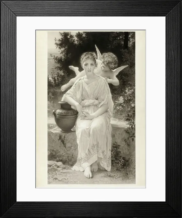 Framed Print : The First Whisper of Love, c. 1889. Creator: John Douglas Miller Framed Print : The First Whisper of Love, c. 1889. Creator: John Douglas Miller
