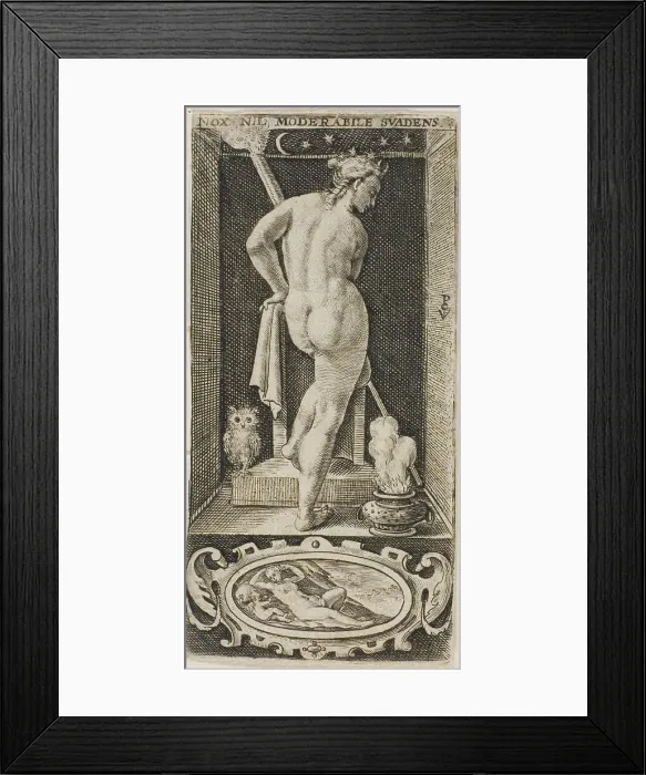 Framed Print : Night, plate four from The Four Parts of the Day, n.d. Creator: Crispijn de Passe I Framed Print : Night, plate four from The Four Parts of the Day, n.d. Creator: Crispijn de Passe I