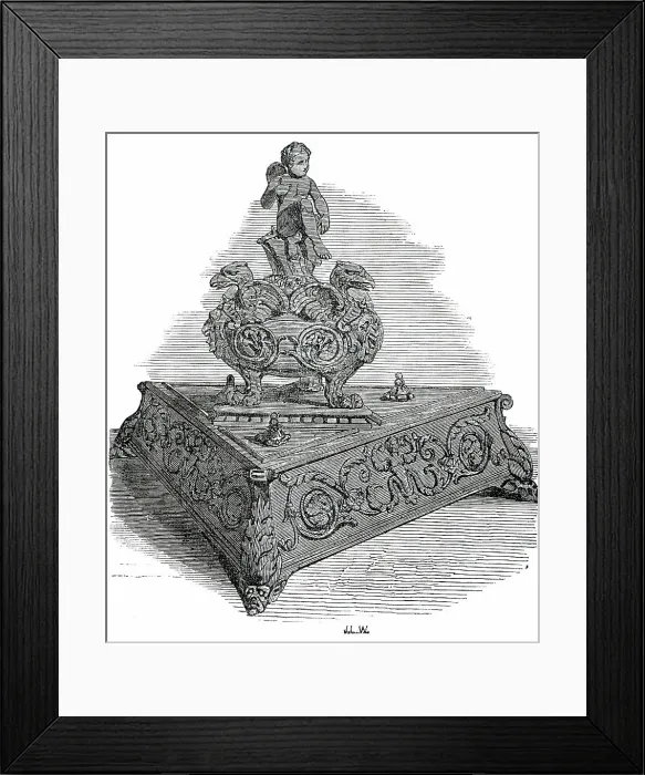 Framed Print : Bronze Inkstand - 16th Century, 1850. Creator: Unknown Framed Print : Bronze Inkstand - 16th Century, 1850. Creator: Unknown