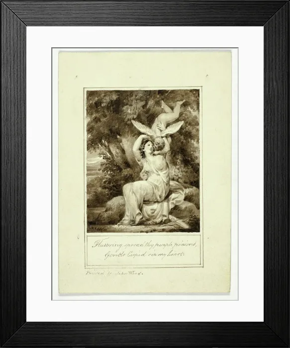 Framed Print : Fluttering Spread Thy Purple Pinions, Gentle, n.d. Creator: John Wood the Younger Framed Print : Fluttering Spread Thy Purple Pinions, Gentle, n.d. Creator: John Wood the Younger
