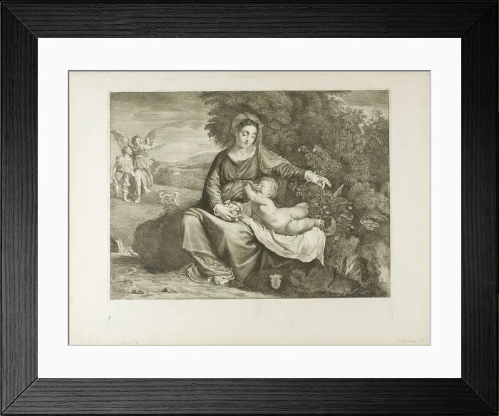 Framed Print : Madonna and Child, n.d. Creator: Cornelis de Visscher Framed Print : Madonna and Child, n.d. Creator: Cornelis de Visscher