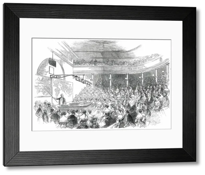 Framed Print : Royal Institution - Sir Roderick Murchison's Lecture on the Distribution of Gold Ore, 1850. Creator: Unknown Framed Print : Royal Institution - Sir Roderick Murchison's Lecture on the Distribution of Gold Ore, 1850. Creator: Unknown