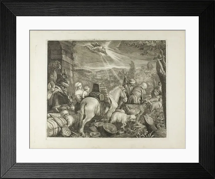 Framed Print : Abraham's Arrival at Sichem, n.d. Creator: Cornelis de Visscher Framed Print : Abraham's Arrival at Sichem, n.d. Creator: Cornelis de Visscher