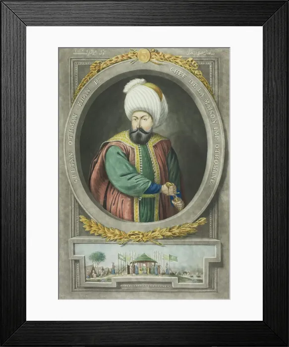 Framed Print : Othman Kahn I, from Portraits of the Emperors of Turkey, 1815. Creator: John Young Framed Print : Othman Kahn I, from Portraits of the Emperors of Turkey, 1815. Creator: John Young