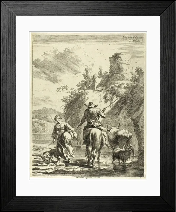 Framed Print : The Passage of the River, n.d. Creator: Cornelis de Visscher Framed Print : The Passage of the River, n.d. Creator: Cornelis de Visscher