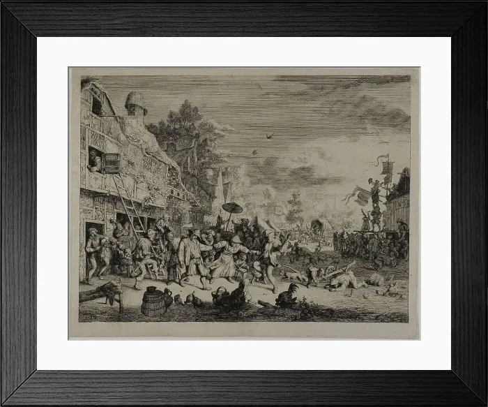 Framed Print : The Village Festival, 1685. Creator: Cornelis Dusart Framed Print : The Village Festival, 1685. Creator: Cornelis Dusart