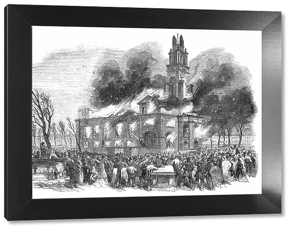 Burning of St. Anne's Church, Limehouse, on Good Friday Morning, 1850. Creator: Unknown