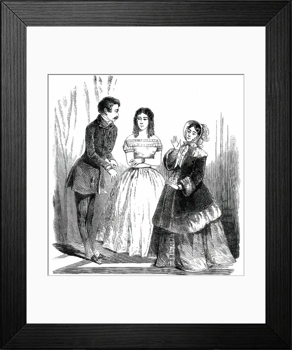 Framed Print : Paris Fashions for March, 1850. Creator: Unknown Framed Print : Paris Fashions for March, 1850. Creator: Unknown
