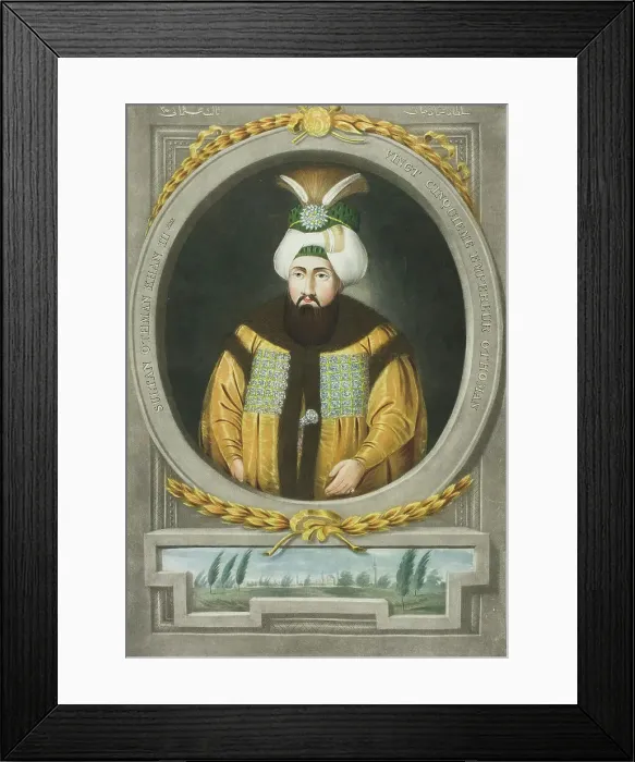 Framed Print : Othman Kahn III, from Portraits of the Emperors of Turkey, 1815. Creator: John Young Framed Print : Othman Kahn III, from Portraits of the Emperors of Turkey, 1815. Creator: John Young