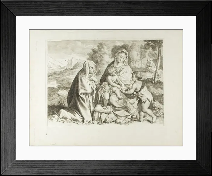 Framed Print : Holy Family, n.d. Creator: Cornelis de Visscher Framed Print : Holy Family, n.d. Creator: Cornelis de Visscher