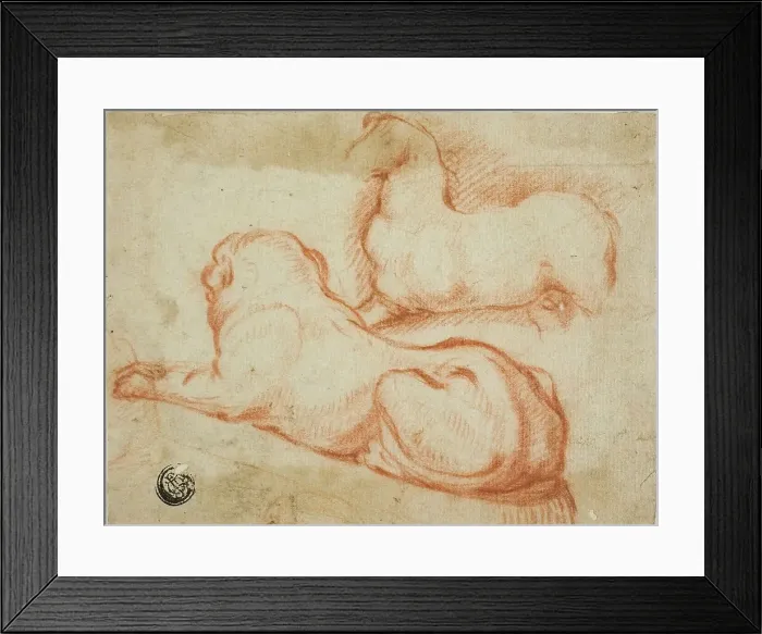 Framed Print : Sketch of Horse and Dog, n.d. Creator: Dirk Valkenburg Framed Print : Sketch of Horse and Dog, n.d. Creator: Dirk Valkenburg