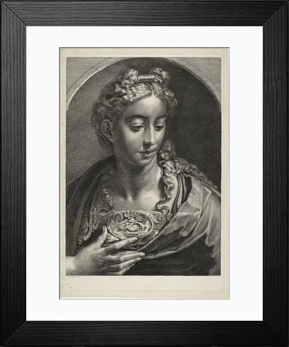 Framed Print : Athena, from Cabinet Reynst; Variarum imaginum a celeberrimis artificibus pictarum... c. 1650. Creator: Cornelis de Visscher Framed Print : Athena, from Cabinet Reynst; Variarum imaginum a celeberrimis artificibus pictarum... c. 1650. Creator: Cornelis de Visscher
